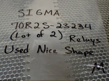 Load image into Gallery viewer, SIGMA 70R2S-23234 Relays 8 Blade Used With Warranty (Lot of 2)
