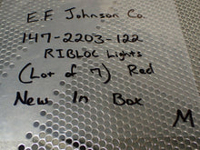 Load image into Gallery viewer, E.F. Johnson Co. 147-2203-122 Red RIBLOC Lights New In Box (Lot of 7)
