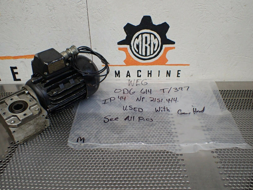 WEG ODG 614 T/397 Motor 2 151 444 480V See Pictures For Specs Used With Warranty