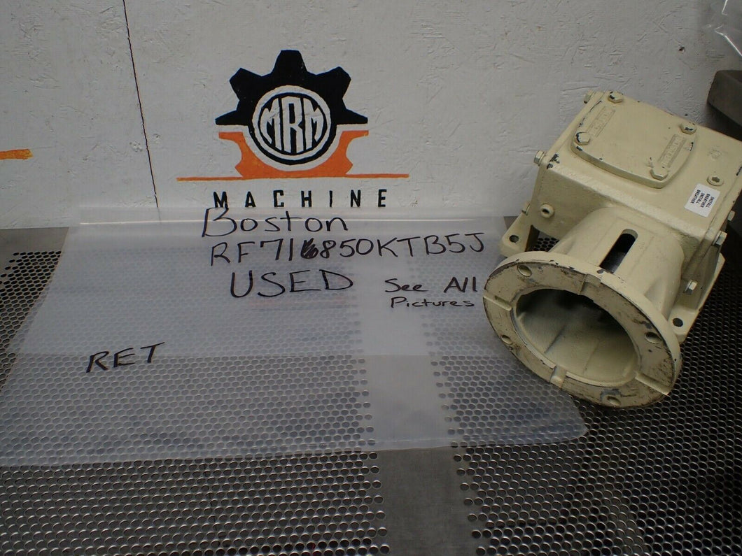 BOSTON RF71850KTB5J Worm Gear Speed Reducer Used With Warranty See All Pictures