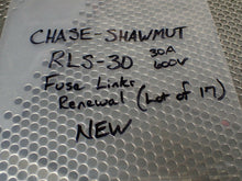 Load image into Gallery viewer, CHASE-SHAWMUT RLS-30 Renewal Fuse Links 30A 600V New Old Stock (Lot of 17)
