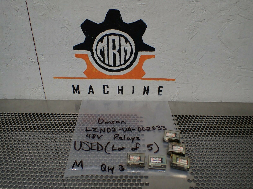 Omron LZNQ2-UA-007033 48V Relays Used With Warranty (Lot of 5) See All Pictures