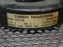 Load image into Gallery viewer, Midwest Electric 3CT175B Current Transformer Ratio 75/5 Cycles 25-400 Used
