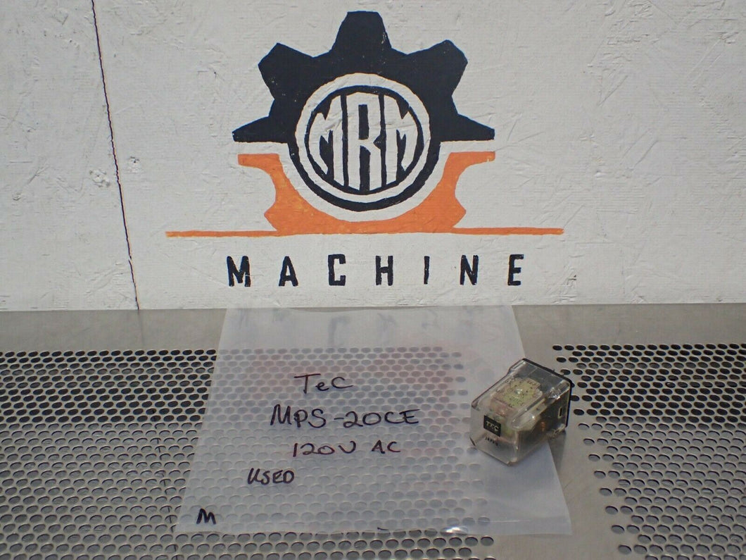TEC MPS-20CE 120VAC Relay 8 Pin Used With Warranty See All Pictures