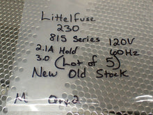 Load image into Gallery viewer, Littelfuse 230 815 Series 2.1A Hold 3.0 120V 60Hz New Old Stock (Lot of 5)
