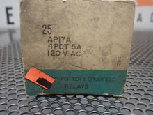 Load image into Gallery viewer, Potter &amp; Brumfield AP17A 120V 50/60Hz 4PDT 5A Relay New In Box See All Pictures
