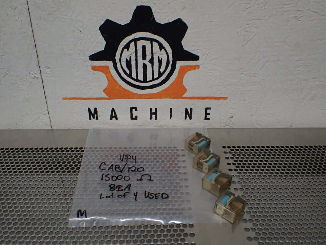 VP4 CAB/120 15,000 Ohms Relays Used With Warranty (Lot of 4) See All Pictures