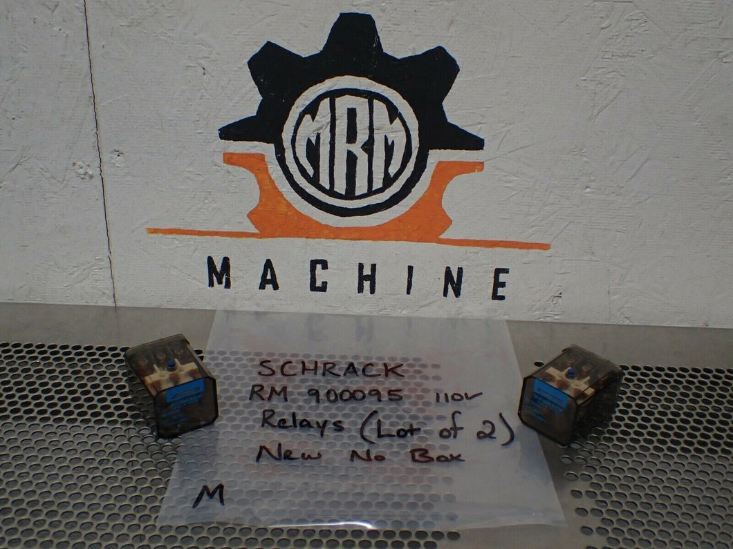 Schrack RM 900095 110V Relays New No Box (Lot of 2) See All Pictures