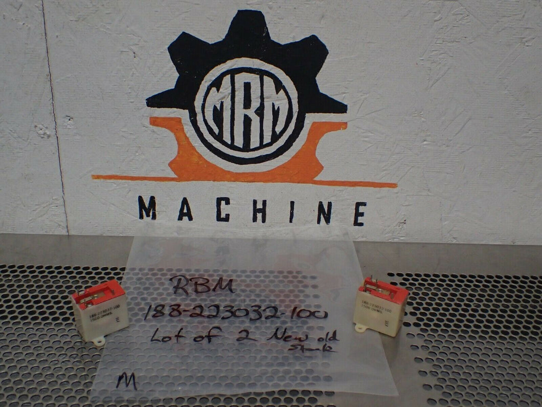 RBM 188-223032-100 Relays 1500 Ohms New No Box (Lot of 2) See All Pictures