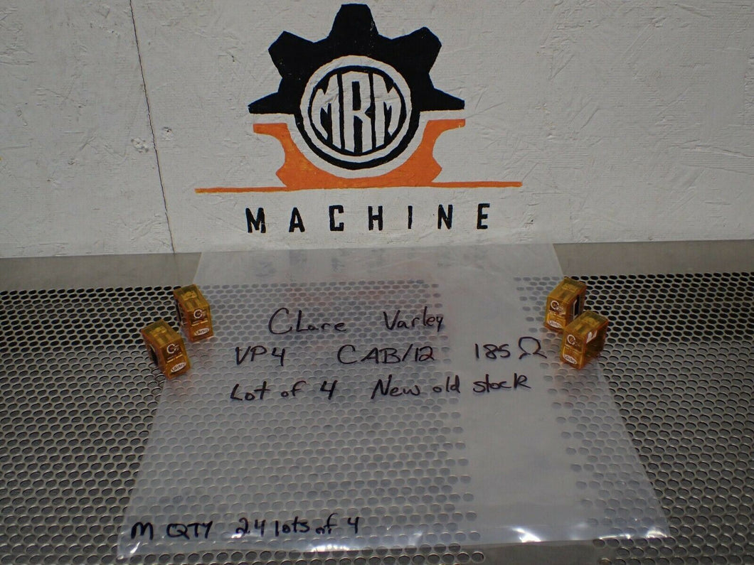 CLARE Varley VP4 CAB/12 185Ohms Relays New No Box (Lot of 4) See All Pictures