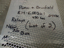 Load image into Gallery viewer, Potter &amp; Brumfield R14-E0036.1 450Sec 24VDC Relays New No Box (Lot of 2)
