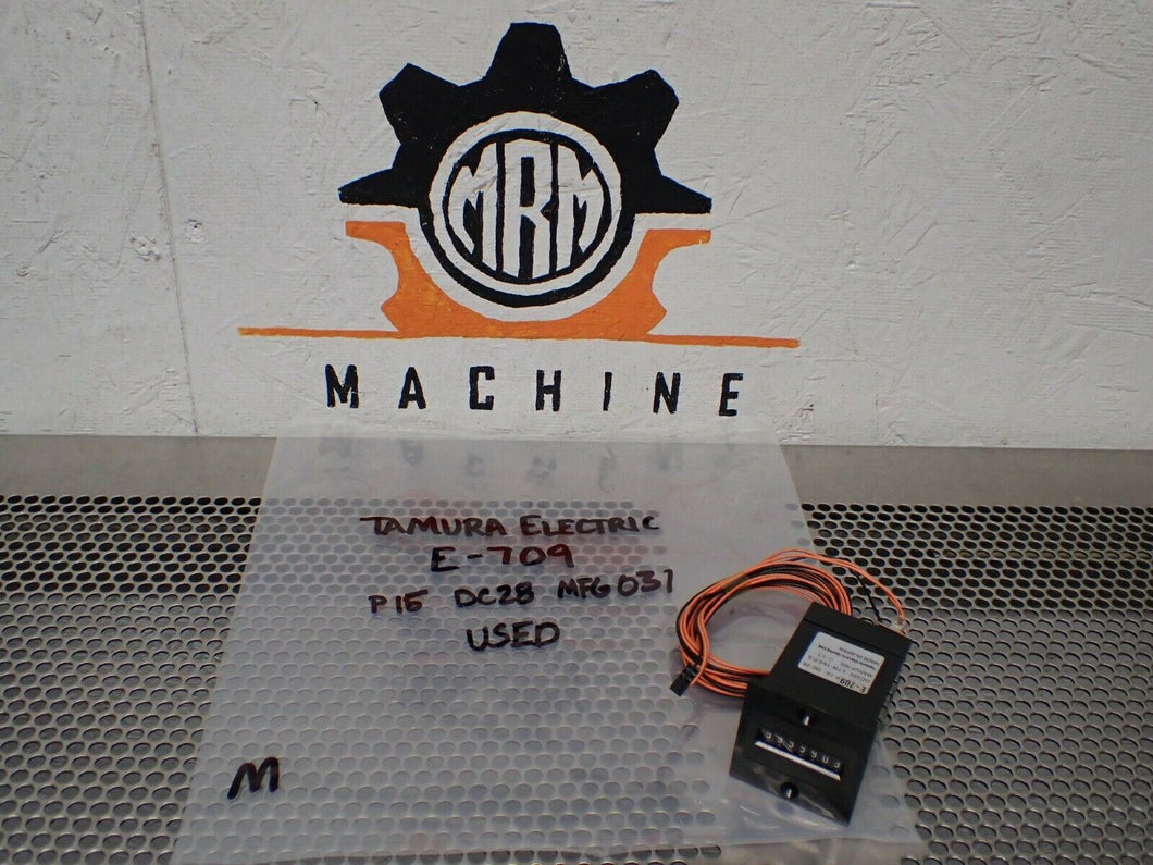 TAMURA ELECTRIC E-709 P15 DC28 MFG031 7 Digit Counter Used With Warranty